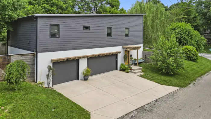 Modern home with garage