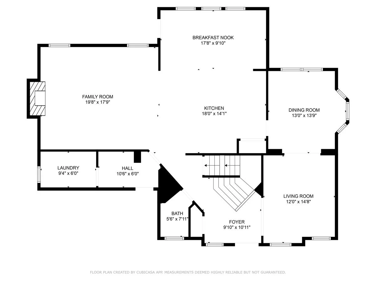 2D floor plan with dimensions