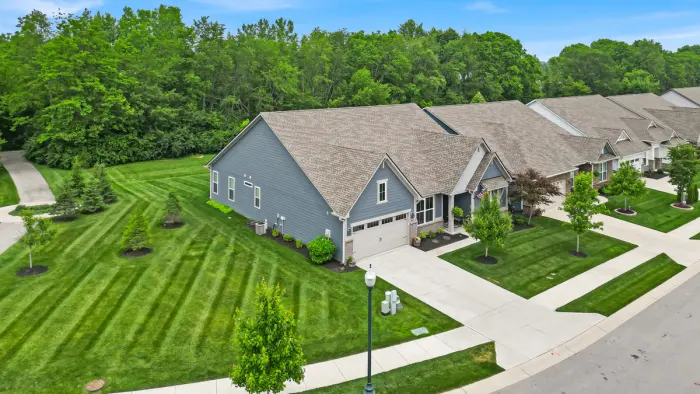 Ranch home from above