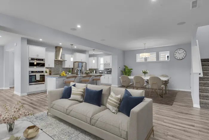 Virtually staged great room